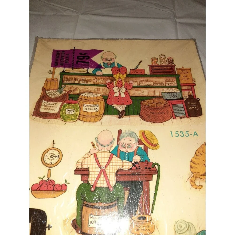 Pack Vintage Meyercord Decals Unopened  1535-A Country Store 1970’s